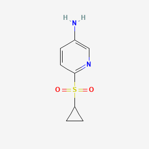 molecular formula C8H10N2O2S B13488396 6-(Cyclopropanesulfonyl)pyridin-3-amine 