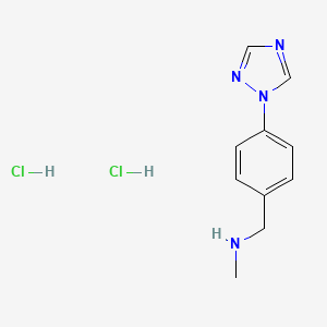 methyl({[4-(1H-1,2,4-triazol-1-yl)phenyl]methyl})amine dihydrochloride