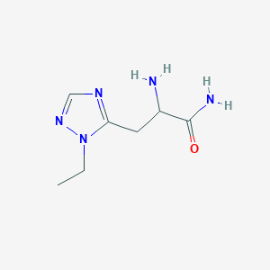 molecular formula C7H13N5O B13488410 2-Amino-3-(1-ethyl-1h-1,2,4-triazol-5-yl)propanamide 