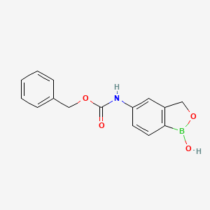 molecular formula C15H14BNO4 B13488418 Benzyl (1-hydroxy-1,3-dihydrobenzo[c][1,2]oxaborol-5-yl)carbamate 