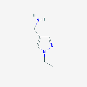 molecular formula C6H11N3 B1348842 (1-乙基-1H-吡唑-4-基)甲胺 CAS No. 856696-09-8