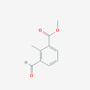 molecular formula C10H10O3 B13488445 Methyl 3-formyl-2-methylbenzoate 