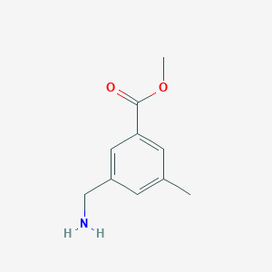 molecular formula C10H13NO2 B13488460 Methyl 3-(aminomethyl)-5-methylbenzoate 