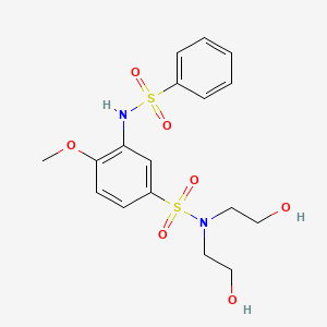 3-benzenesulfonamido-N,N-bis(2-hydroxyethyl)-4-methoxybenzene-1-sulfonamide