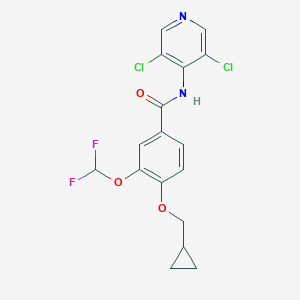 molecular formula C17H14Cl2F2N2O3 B134885 4-(环丙基甲氧基)-3-(二氟甲氧基)罗氟司特 CAS No. 162401-43-6