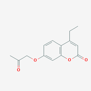 molecular formula C14H14O4 B1348850 4-Ethyl-7-(2-oxopropoxy)-2H-chromen-2-one CAS No. 307546-48-1