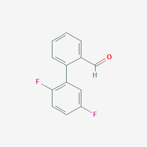 molecular formula C13H8F2O B13488518 2',5'-Difluoro-[1,1'-biphenyl]-2-carbaldehyde 