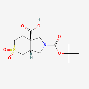 (3aR,7aR)-2-[(2-methylpropan-2-yl)oxycarbonyl]-5,5-dioxo-1,3,3a,4,6,7-hexahydrothiopyrano[3,4-c]pyrrole-7a-carboxylic acid