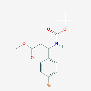 molecular formula C15H20BrNO4 B13488556 Methyl (S)-3-(4-Bromophenyl)-3-(Boc-amino)propanoate CAS No. 952729-66-7