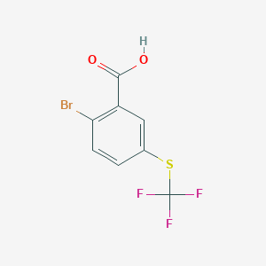 2-Bromo-5-[(trifluoromethyl)sulfanyl]benzoic acid