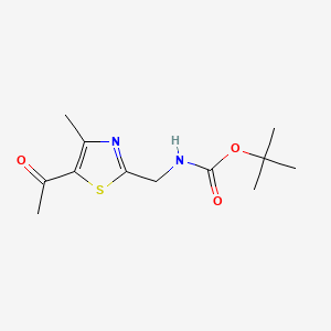 tert-butyl N-[(5-acetyl-4-methyl-1,3-thiazol-2-yl)methyl]carbamate