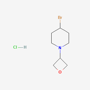 molecular formula C8H15BrClNO B13488590 4-Bromo-1-(oxetan-3-yl)piperidine hydrochloride 