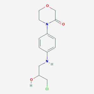 molecular formula C13H17ClN2O3 B13488601 4-{4-[(3-Chloro-2-hydroxypropyl)amino]phenyl}morpholin-3-one 