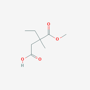 molecular formula C8H14O4 B13488616 3-Methyl-3-(methyl carboxy)pentanoic acid 