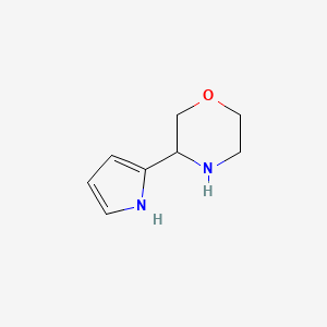 molecular formula C8H12N2O B13488626 3-(1h-Pyrrol-2-yl)morpholine 