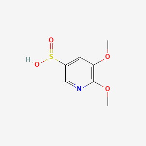 molecular formula C7H9NO4S B13488634 5,6-Dimethoxypyridine-3-sulfinic acid 