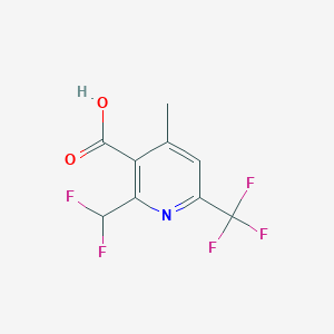 molecular formula C9H6F5NO2 B13488644 2-(Difluoromethyl)-4-methyl-6-(trifluoromethyl)pyridine-3-carboxylic acid 