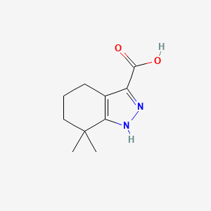 molecular formula C10H14N2O2 B13488657 7,7-dimethyl-4,5,6,7-tetrahydro-1H-indazole-3-carboxylic acid 