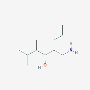 molecular formula C11H25NO B13488669 5-(Aminomethyl)-2,3-dimethyloctan-4-ol 