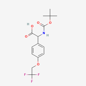 2-{[(Tert-butoxy)carbonyl]amino}-2-[4-(2,2,2-trifluoroethoxy)phenyl]acetic acid