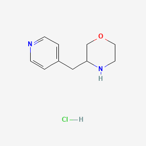 molecular formula C10H15ClN2O B13488684 3-[(Pyridin-4-yl)methyl]morpholine hydrochloride 