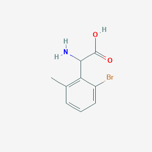 molecular formula C9H10BrNO2 B13488690 2-Amino-2-(2-bromo-6-methylphenyl)acetic acid 