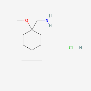 molecular formula C12H26ClNO B13488691 1-(4-Tert-butyl-1-methoxycyclohexyl)methanamine hydrochloride 