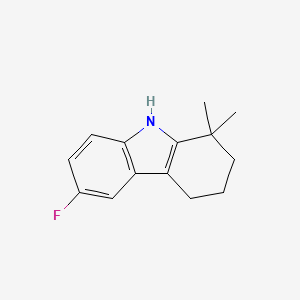 molecular formula C14H16FN B13488694 6-Fluoro-1,1-dimethyl-2,3,4,9-tetrahydro-1h-carbazole 