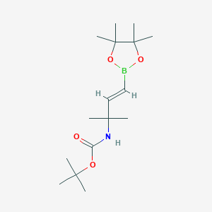 molecular formula C16H30BNO4 B13488696 tert-butyl N-[(3E)-2-methyl-4-(4,4,5,5-tetramethyl-1,3,2-dioxaborolan-2-yl)but-3-en-2-yl]carbamate 