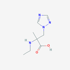 molecular formula C8H14N4O2 B13488699 2-(Ethylamino)-2-methyl-3-(1h-1,2,4-triazol-1-yl)propanoic acid 