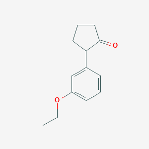 molecular formula C13H16O2 B13488712 2-(3-Ethoxyphenyl)cyclopentan-1-one 