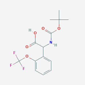 molecular formula C14H16F3NO5 B13488741 (2R)-2-[(Tert-butoxy)carbonylamino]-2-[2-(trifluoromethoxy)phenyl]acetic acid 