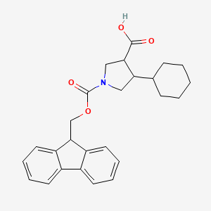 4-cyclohexyl-1-{[(9H-fluoren-9-yl)methoxy]carbonyl}pyrrolidine-3-carboxylic acid