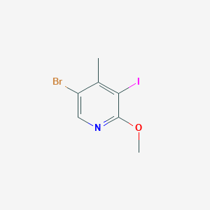 molecular formula C7H7BrINO B13488761 5-Bromo-3-iodo-2-methoxy-4-methylpyridine 