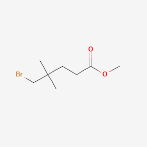 molecular formula C8H15BrO2 B13488768 Methyl 5-bromo-4,4-dimethylpentanoate 