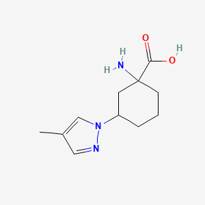 1-Amino-3-(4-methyl-1h-pyrazol-1-yl)cyclohexane-1-carboxylic acid