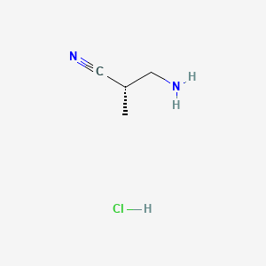 (2S)-3-amino-2-methylpropanenitrile hydrochloride