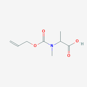 molecular formula C8H13NO4 B13488820 2-{Methyl[(prop-2-EN-1-yloxy)carbonyl]amino}propanoic acid 