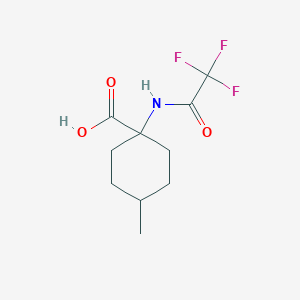 molecular formula C10H14F3NO3 B13488849 4-Methyl-1-(2,2,2-trifluoroacetamido)cyclohexane-1-carboxylic acid 