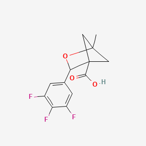 molecular formula C13H11F3O3 B13488862 1-Methyl-3-(3,4,5-trifluorophenyl)-2-oxabicyclo[2.1.1]hexane-4-carboxylic acid 