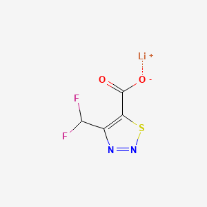 molecular formula C4HF2LiN2O2S B13488867 Lithium(1+) 4-(difluoromethyl)-1,2,3-thiadiazole-5-carboxylate 