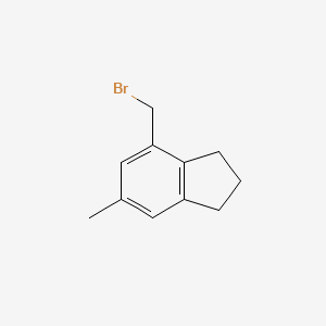 molecular formula C11H13Br B13488892 4-(bromomethyl)-6-methyl-2,3-dihydro-1H-indene 