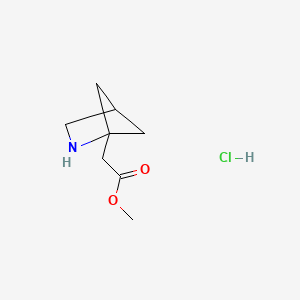 molecular formula C8H14ClNO2 B13488894 Methyl 2-{2-azabicyclo[2.1.1]hexan-1-yl}acetate hydrochloride 