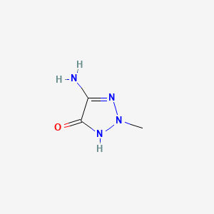 molecular formula C3H6N4O B13488902 5-amino-2-methyl-2H-1,2,3-triazol-4-ol 