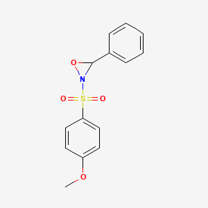 molecular formula C14H13NO4S B13488911 2-(4-Methoxybenzenesulfonyl)-3-phenyloxaziridine 