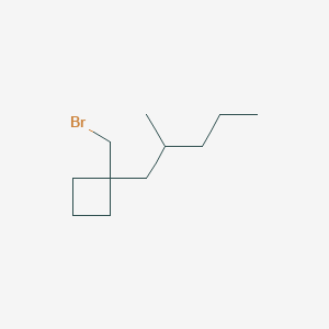 molecular formula C11H21Br B13488918 1-(Bromomethyl)-1-(2-methylpentyl)cyclobutane 