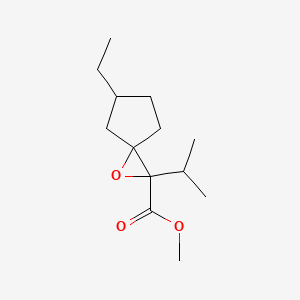 molecular formula C13H22O3 B13488932 Methyl 5-ethyl-2-isopropyl-1-oxaspiro[2.4]heptane-2-carboxylate 