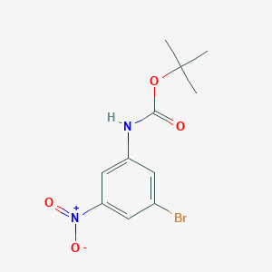 molecular formula C11H13BrN2O4 B13488971 Tert-butyl (3-bromo-5-nitrophenyl)carbamate 