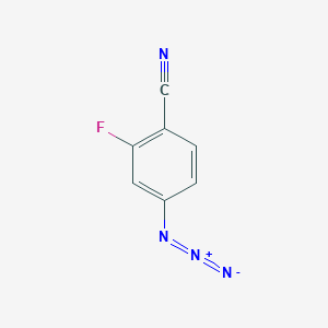 molecular formula C7H3FN4 B13489016 4-Azido-2-fluorobenzonitrile 