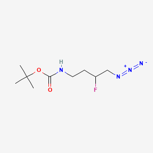 molecular formula C9H17FN4O2 B13489018 tert-butyl N-(4-azido-3-fluorobutyl)carbamate 